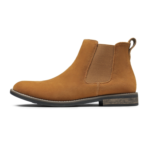 Men's Timeless Suede Leather Chelsea Boots - CAMEL - 2